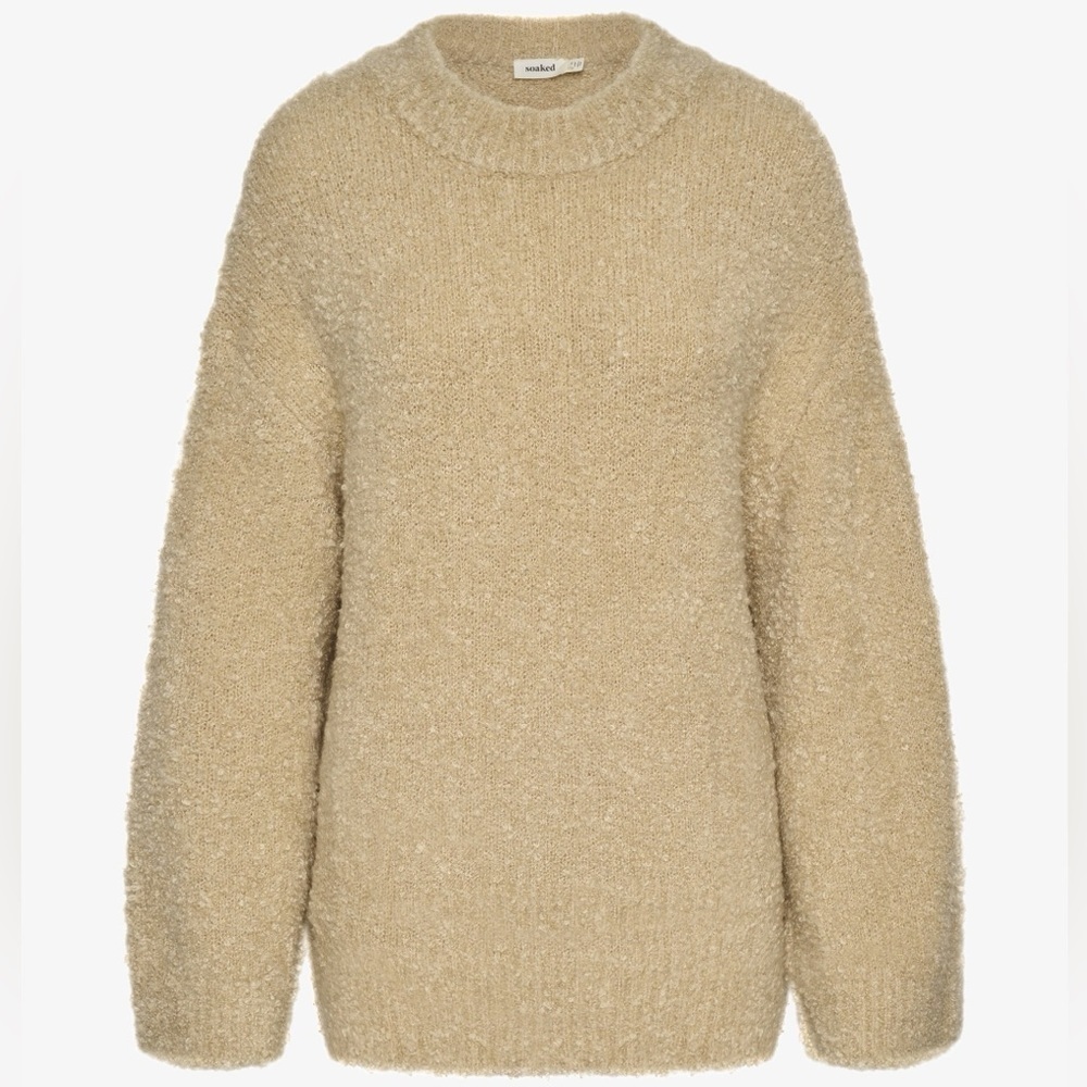 SOAKED IN LUXURY Women's Tan oversized L/XL Turtleneck Sweater NWT - Picture 7 of 12
